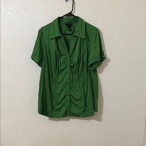 Lane Bryant Vibrant Green Blouse
